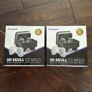 Shaped 3D Skull Ice Mold- 2 boxes - new in box